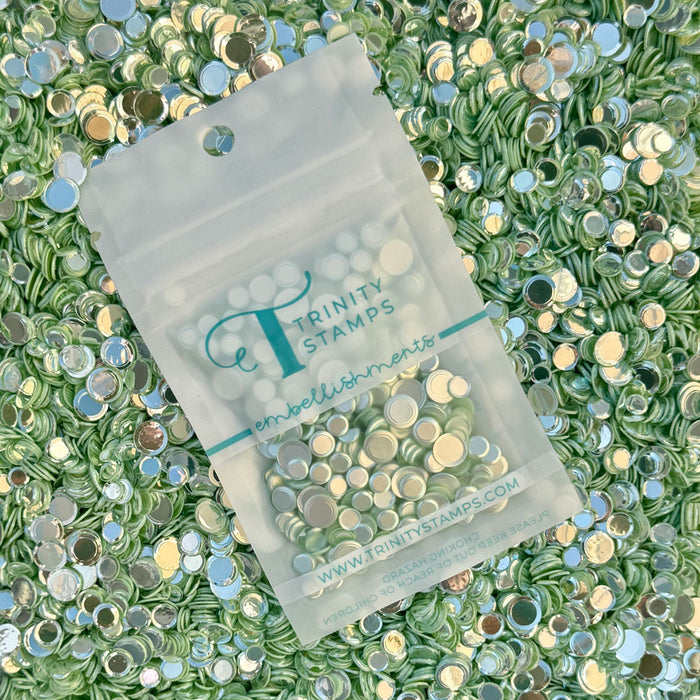 Polished Pistachio Confetti Embellishments