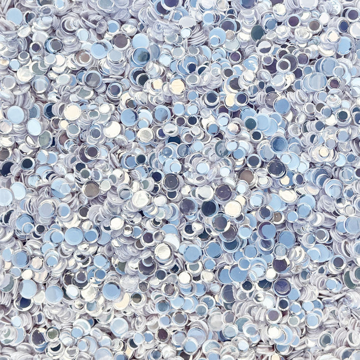 Polished White Confetti Embellishments