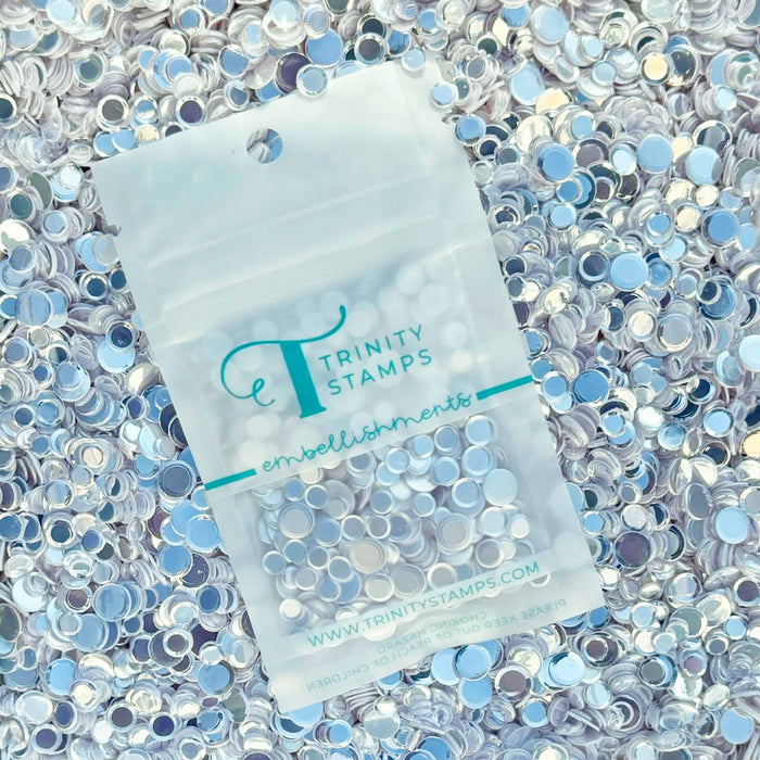 Polished White Confetti Embellishments