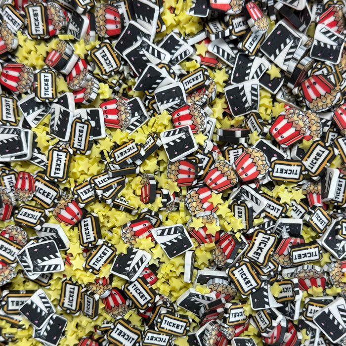 Movie Night Clay Embellishments