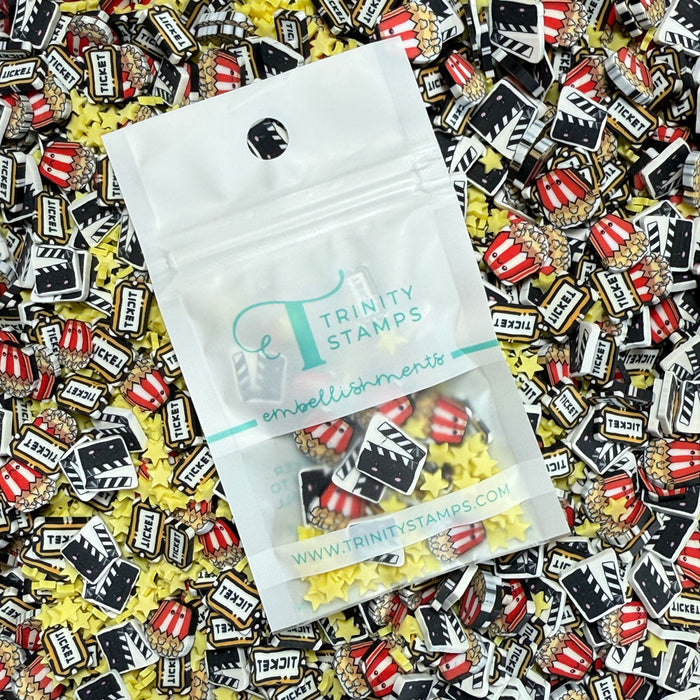 Movie Night Clay Embellishments