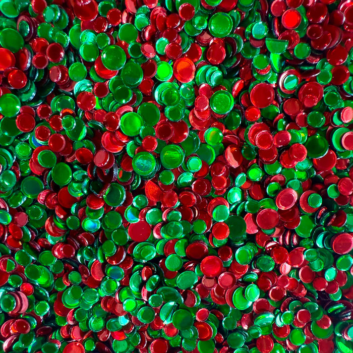 Holographic Holiday Confetti Embellishments