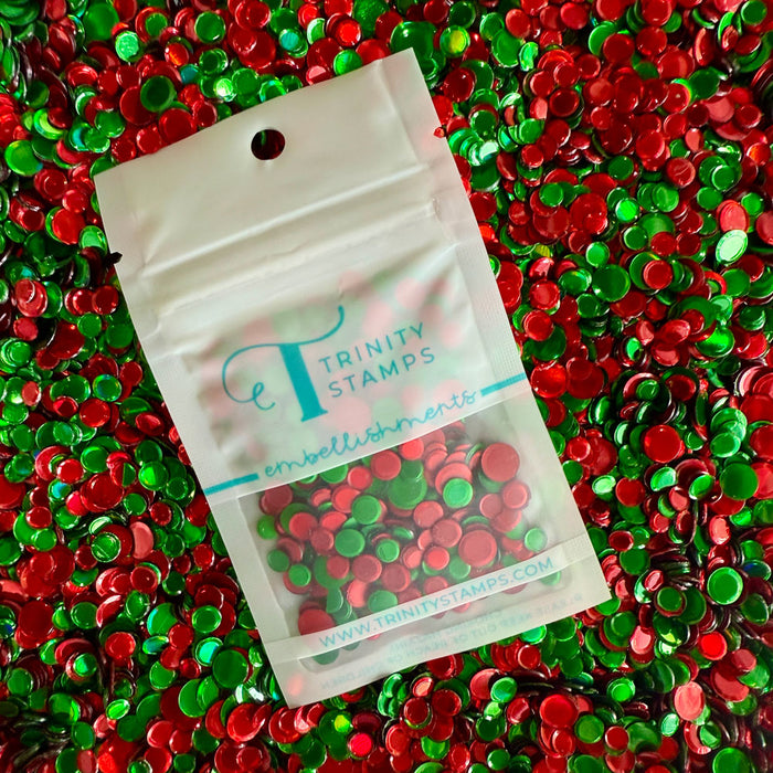 Holographic Holiday Confetti Embellishments
