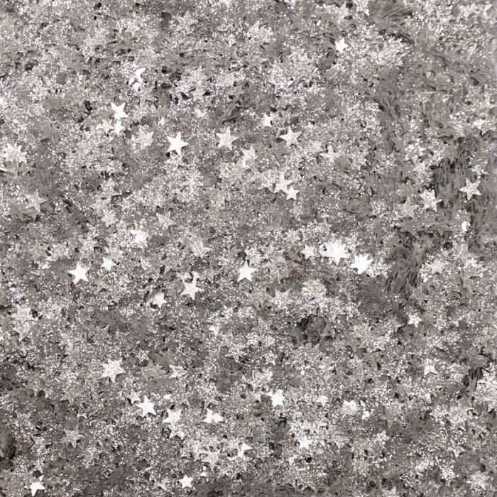 Silver Sparkle Stars Confetti Embellishments