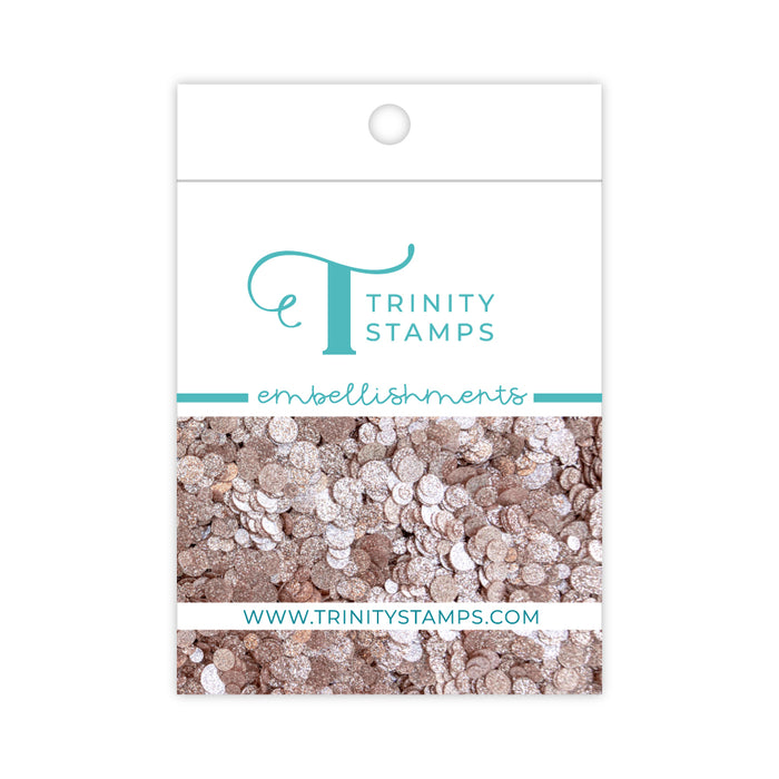 Rose Gold Sparkle Spots Confetti Embellishments