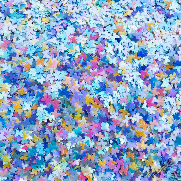 Flitter Glitter Iridescent Butterfly Confetti Embellishments