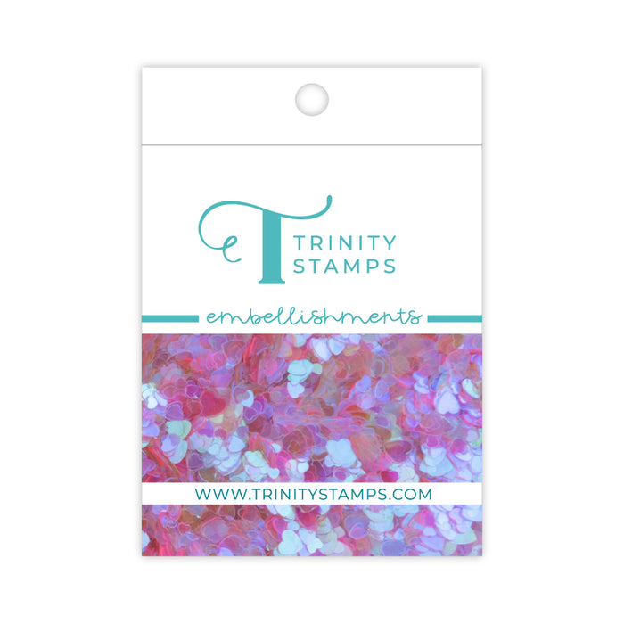 Ethereal Embrace Flat Heart Confetti Mix