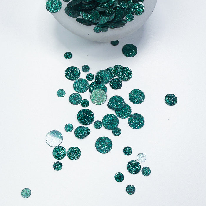 Evergreen Sparkle Spots Confetti Embellishments