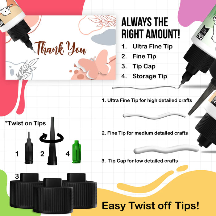 Bearly Art Precision Craft Glue - TIP KIT