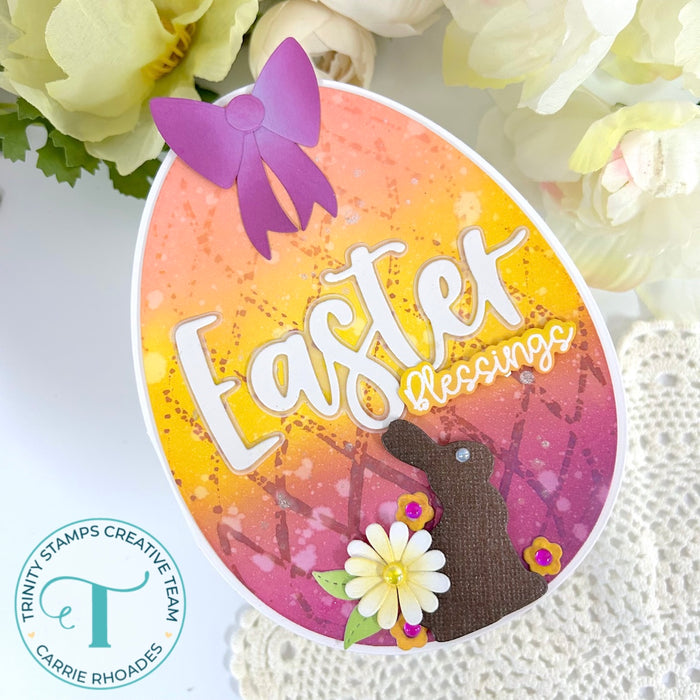 Eggstravagant Detail 6x6 Stencil