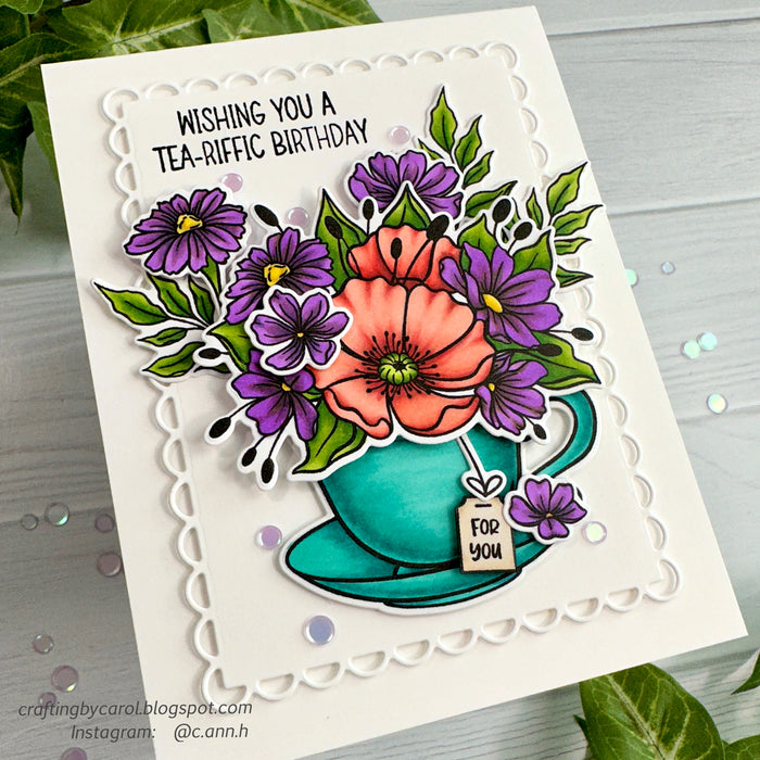 Punny Cup Of Tea - 3x4 Sentiment Stamp Set