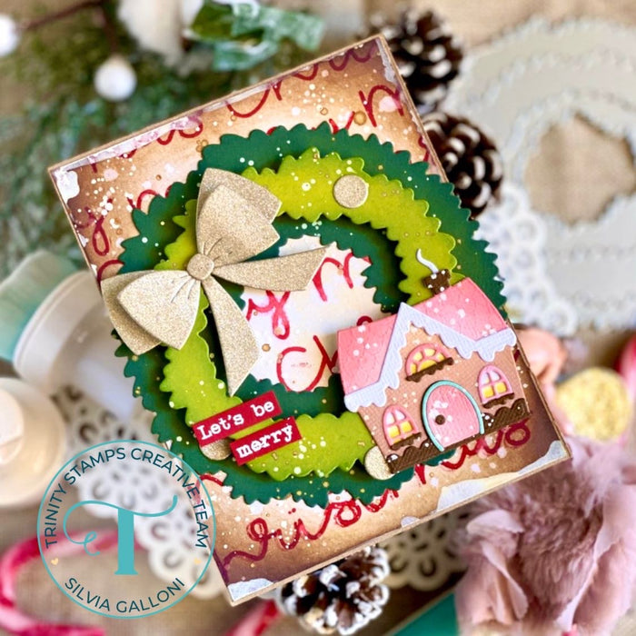 Holiday Wreath Circle Card Add-on Die Set