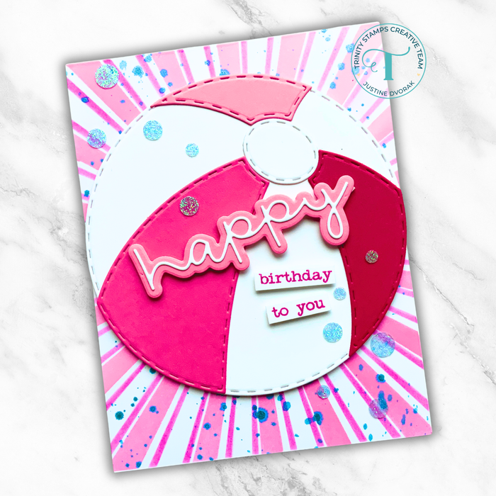 Beach Ball Circle Card Add-on Die Set