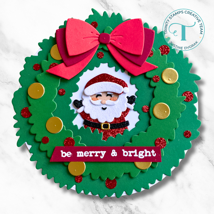 Holiday Wreath Circle Card Add-on Die Set
