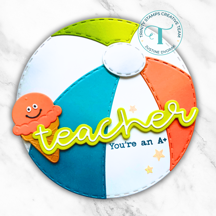 Beach Ball Circle Card Add-on Die Set