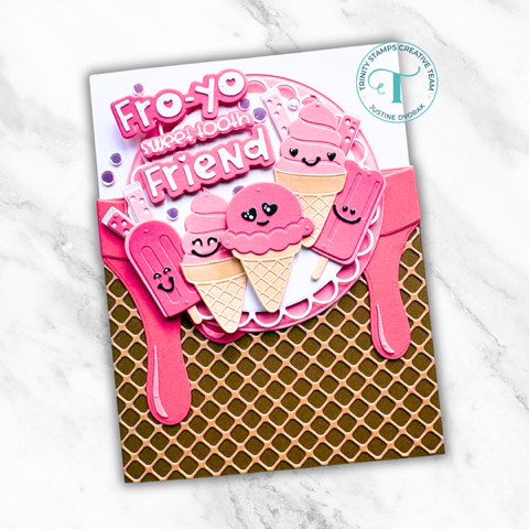Greetings Fro-Yo Card Coordinating Die Set - Carrie Rhoades Collection