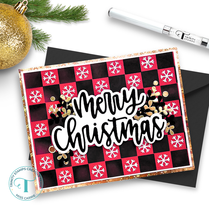 Large Christmas Sentiment Die Set