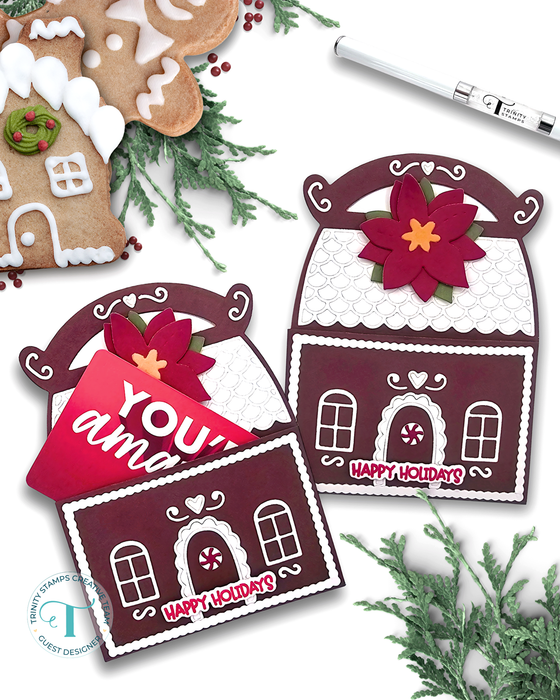 Gingerbread House Treat Box Add-on Die Set