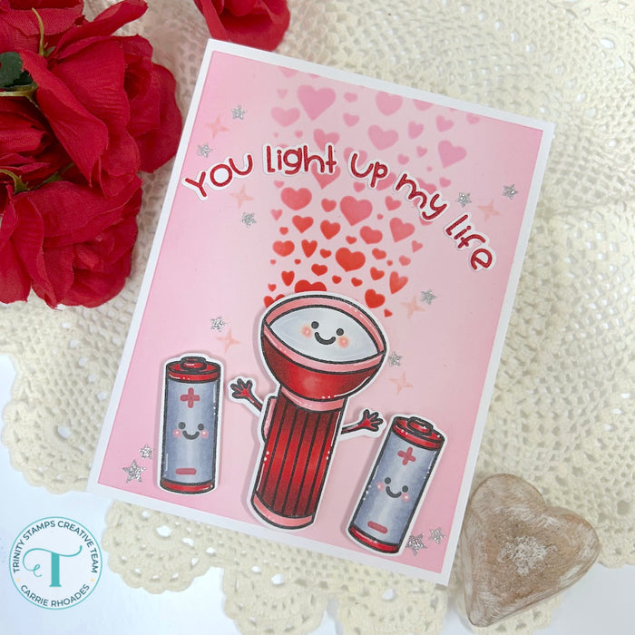 Beaming With Love 6x6 Stencil