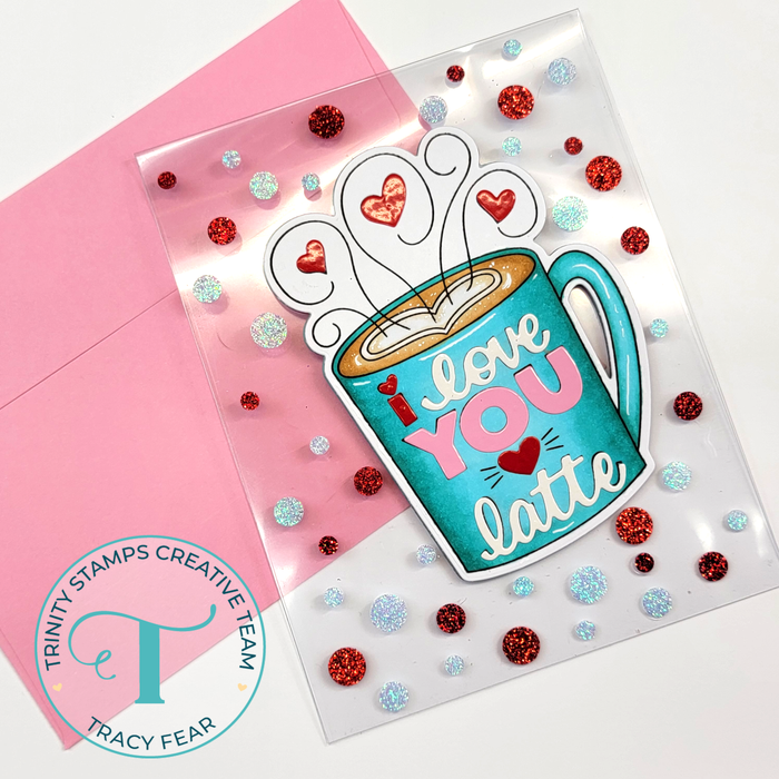 Love you a Latte 3x4 Stamp - Love Dani Collection