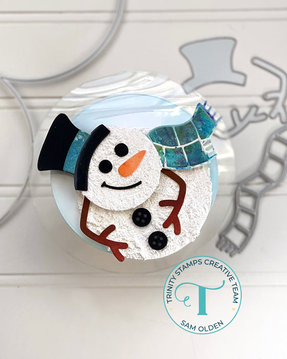 Snowman Parts Circle Card Add-On Die Set