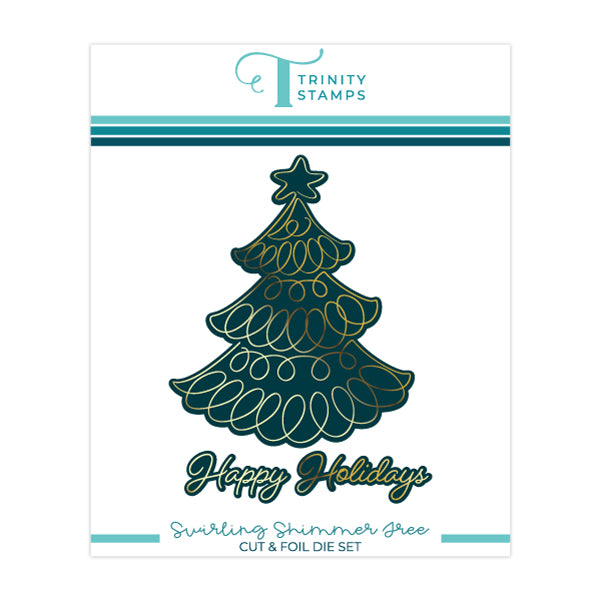 Swirling Shimmer Tree Cut & Foil Die Set Trinity Stamps