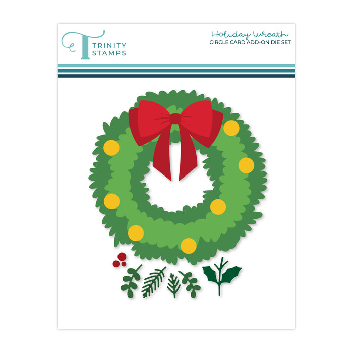 Holiday Wreath Circle Card Add-on Die Set