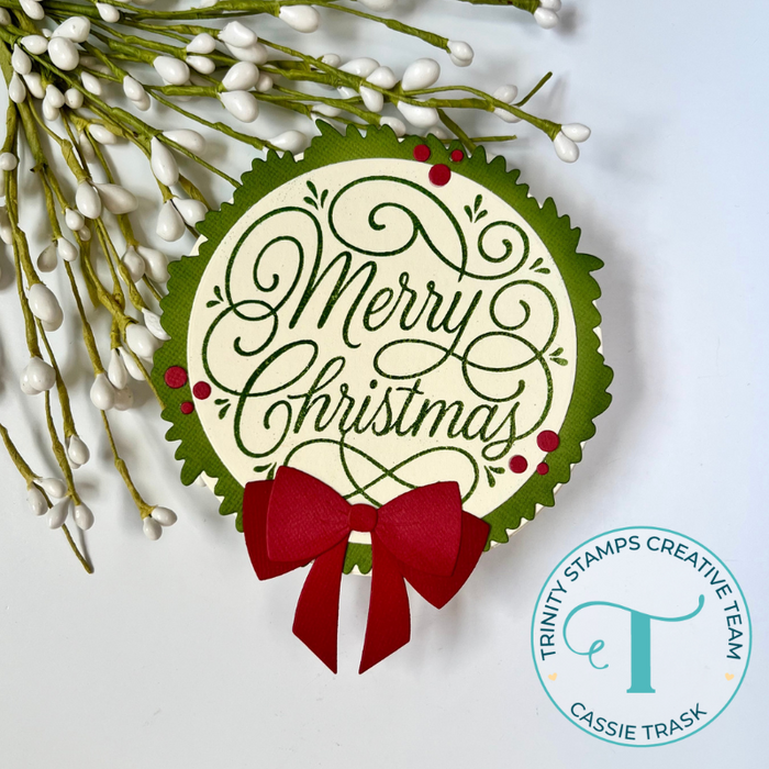 Holiday Wreath Circle Card Add-on Die Set