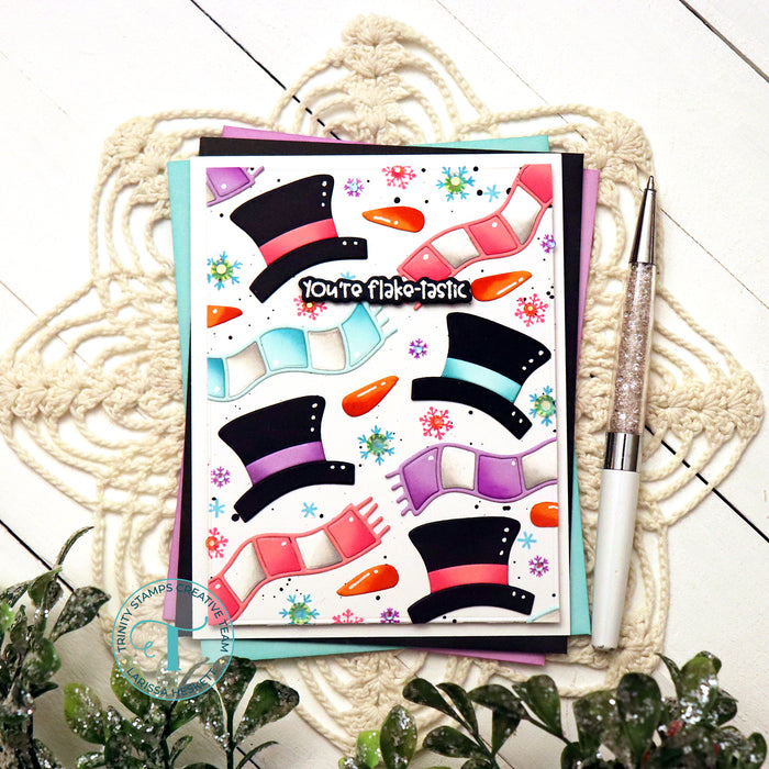 Snowman Parts Circle Card Add-On Die Set