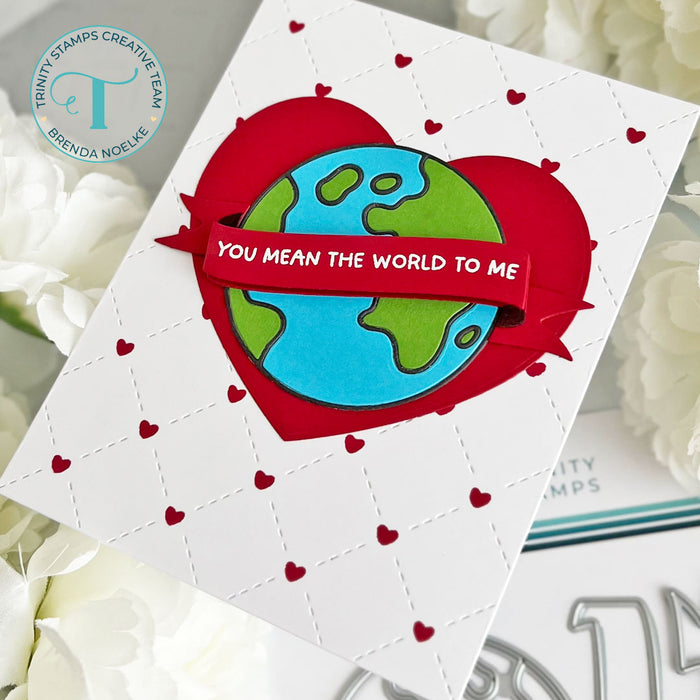 Earth Banner Sentiments 4x4 Coordinating Stamp Set