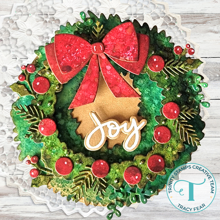 Holiday Wreath Circle Card Add-on Die Set