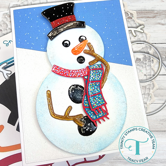 Snowman Parts Circle Card Add-On Die Set