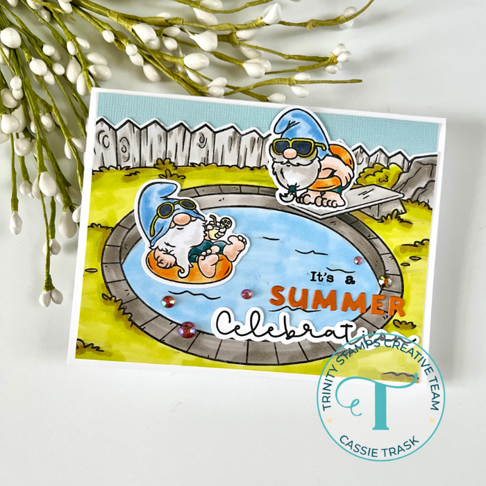 Summer Gnome Fun 4x8 Stamp Set