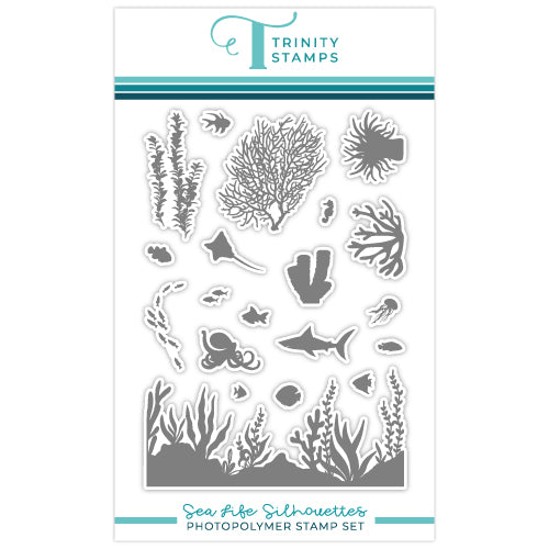 Sea Life Silhouettes - 4x6 Stamp Set