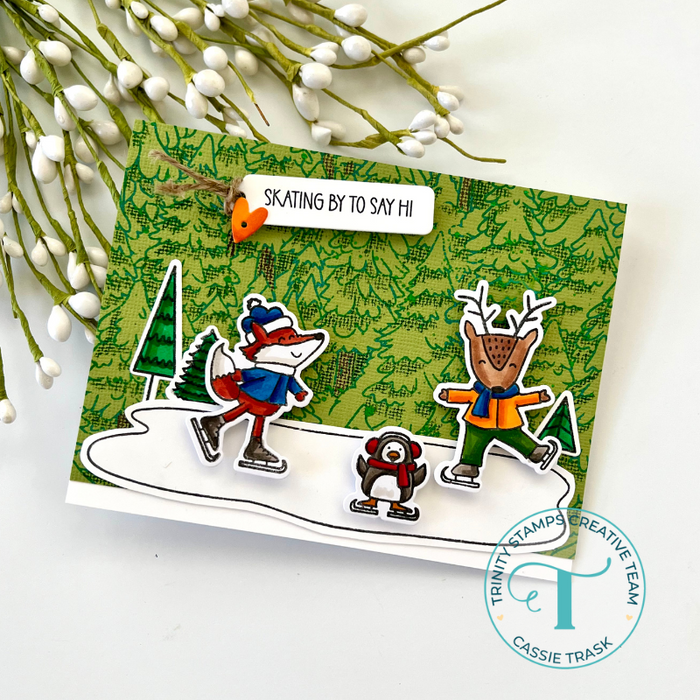 Pine Forest 6x6 Background Stamp