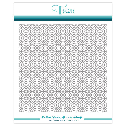 Retro Snowflake Wrap 6x6 Background Stamp– Trinity Stamps