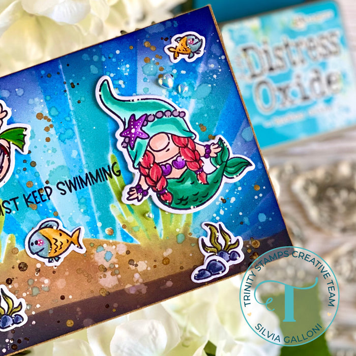 Gnomies Under The Sea 4x4 Stamp Set