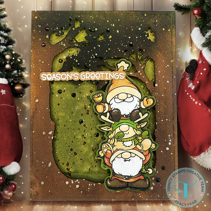 Holiday Gnome Stacks 4x8 Stamp Set