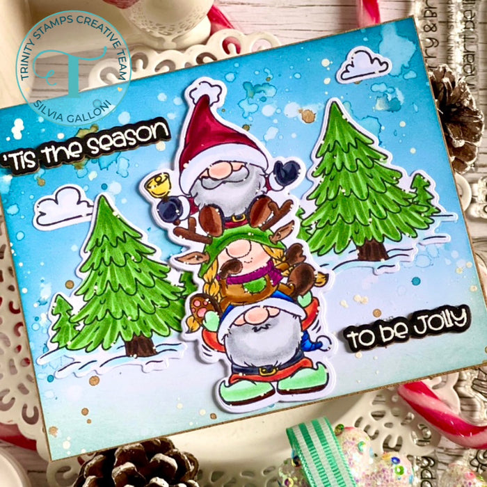 Holiday Gnome Stacks 4x8 Stamp Set