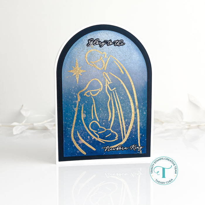 Sketchy Nativity 4x6 Stamp Set