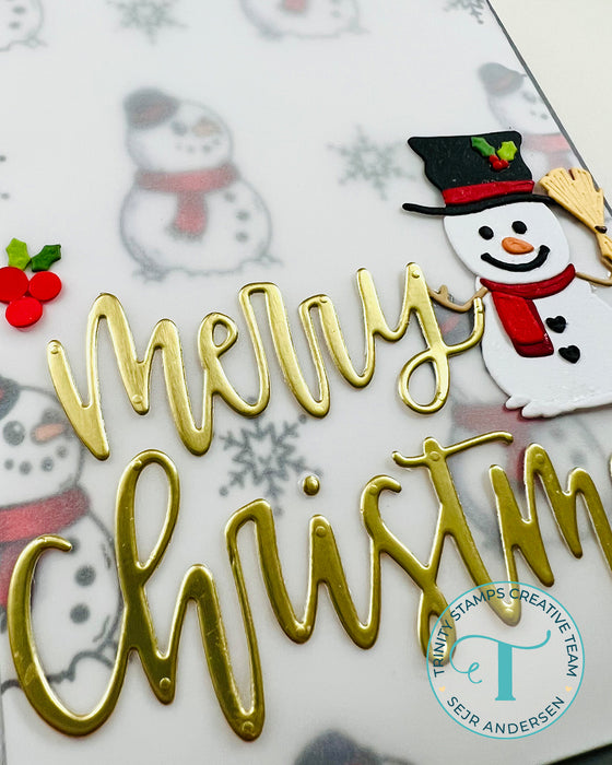 Large Christmas Sentiment Die Set