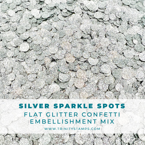 Silver Sparkle Spots Flat Confetti Embellishment Mix