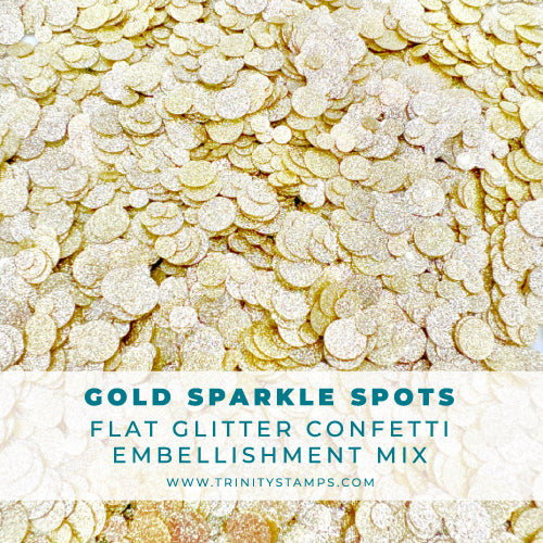 Gold Sparkle Spots Flat Confetti Embellishment Mix