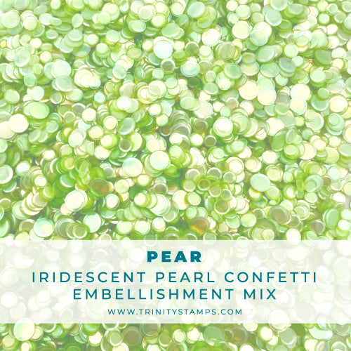 Pear - Iridescent Pearl Confetti Embellishment Mix