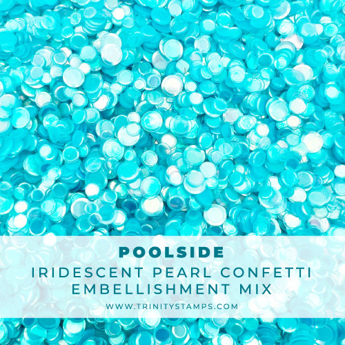 Poolside - Iridescent Pearl Confetti Embellishment Mix