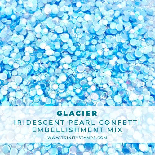 Glacier - Iridescent Pearl Confetti Embellishment Mix