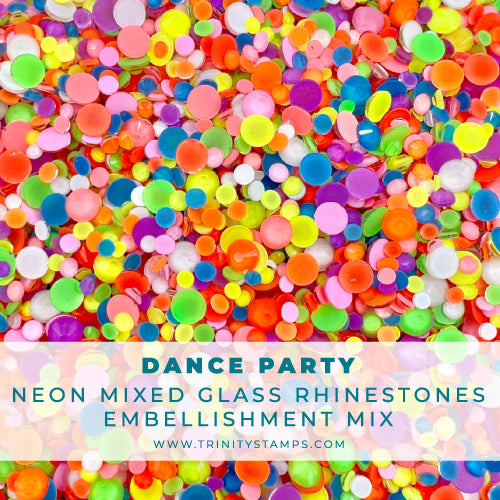 Dance Party - Neon Glass Rhinestones