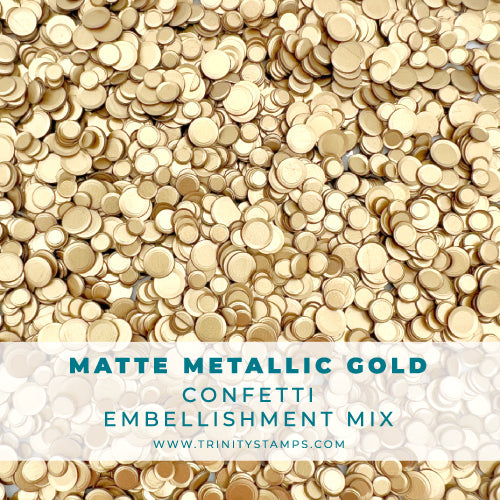 Matte Metallic Gold - Confetti Embellishment Mix