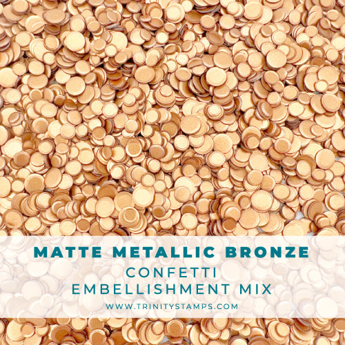 Matte Metallic Bronze - Confetti Embellishment Mix