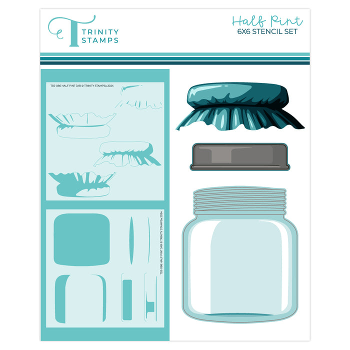 Half Pint Jar Coordinating 2-Piece Stencil Set